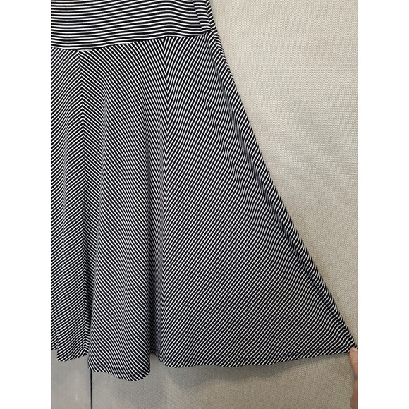 Talbots Woman Black & White Striped Jersey Knit Pull-On Midi Skirt Size 2X - Picture 2 of 5